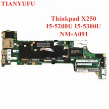 Notebook Motherboard Lenovo Thinkpad X250 NM-A091 5300U for CPU I5 5300u/00ht369/00ht373/..