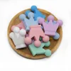 Cute-idea 10pcs Food Grade Silicone Small Crown Beads Baby Teething Teether Toy DIY baby Pacifier chain Accessories Baby goods 4