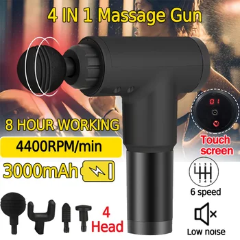 

4400r/min Therapy Massager 4 Gears Deep Tissue Muscle Massager Pain Sport Massage Machine Relax Body Slimming Relief with Bag