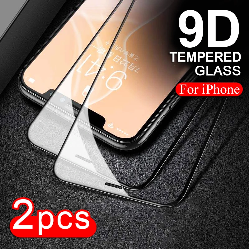 Защитное стекло 9D для iPhone 12 mini Pro 12Pro 11 XR XS Max X S R 8 7 6 Plus iPhone12 iPhone11Pro iPhone11 | Мобильные