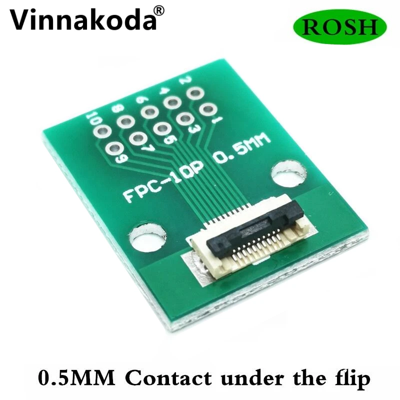 FFC/FPC adapter board 0.5MM-10P to 2.54MM 0.5MM-10P flip-top connector 2PCS
