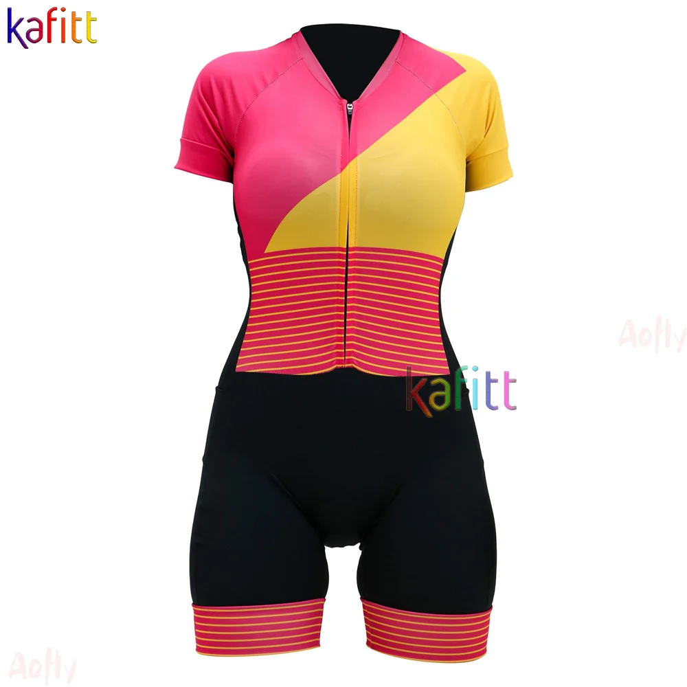 

Kafitt Summer Women's Mtb Triathlon Cycling Short Sleeve Monkey Set Free Shipping