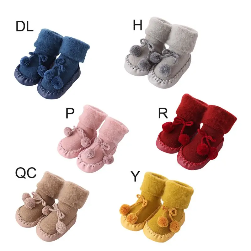 Зимние носки для малышей носки для мальчиков и девочек chaussette enfant, хлопковые детские гетры, детские носки-тапочки нескользящие носки для малышей