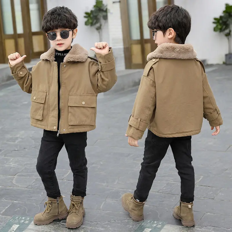 New Children Winter Down Jacket Boy clothes Thick Warm Hooded Coat Kids Parka Real fur Teen clothing Outerwear snowsuit 3-14 Yrs