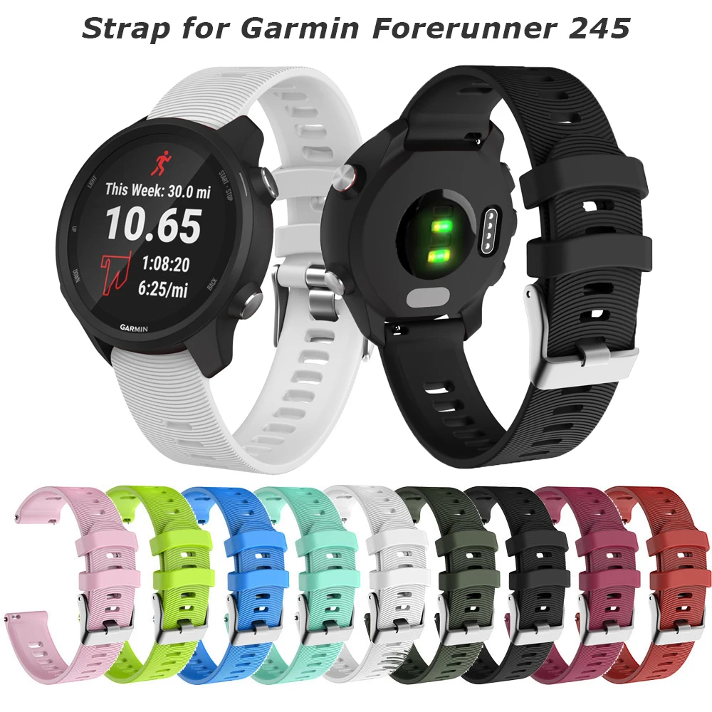 20 мм умный ремешок для часов Garmin Forerunner 245 245M 645 силиконовые часы браслет Vivoactive3