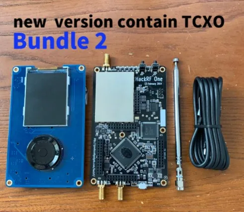 BUNDLE 2 Последняя версия PORTAPACK+ HACKRF один 1 МГц до 6 ГГц SDR программное радио+ 0.5ppm TXCO - Цвет: BUNDLE 2