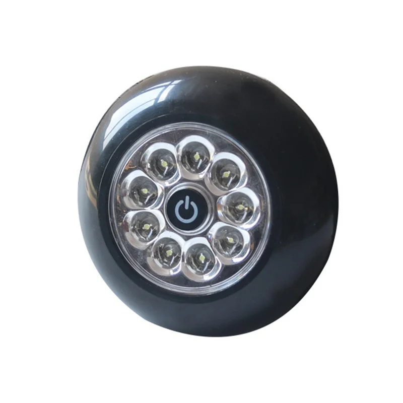 1 Pcs Car Reading Light Car Household Dual-use Ceiling Lamp Round Shape Car Trunk Light - Испускаемый цвет: black