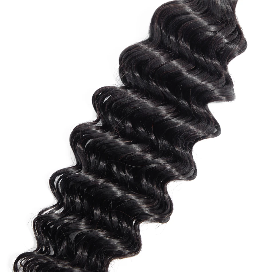 Plecare глубокая волна пряди с закрытием бразильские волосы плетение пряди человеческие волосы натуральный цвет средний коэффициент 8-30 дюймов не Реми