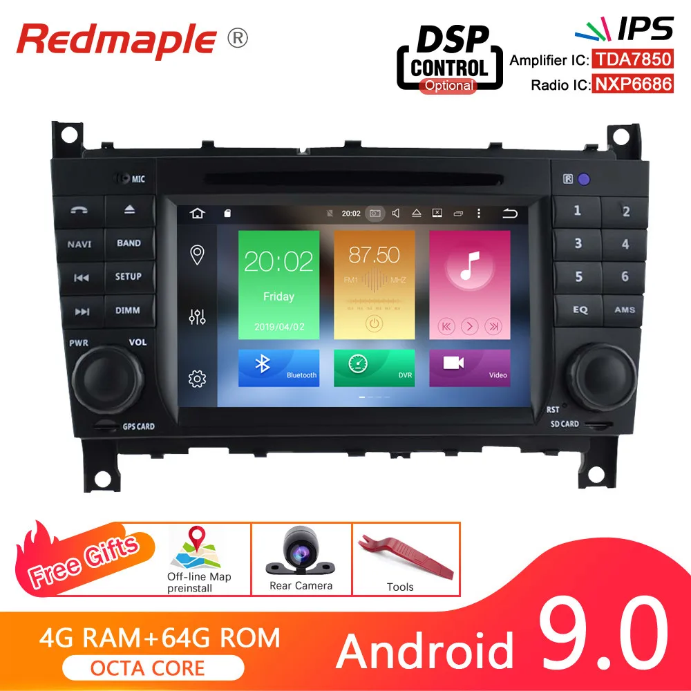Android 9 0 автомобильный gps навигация радио стерео для Mercedes Benz/Sprinter/W203/a180 2008 2012 Авто
