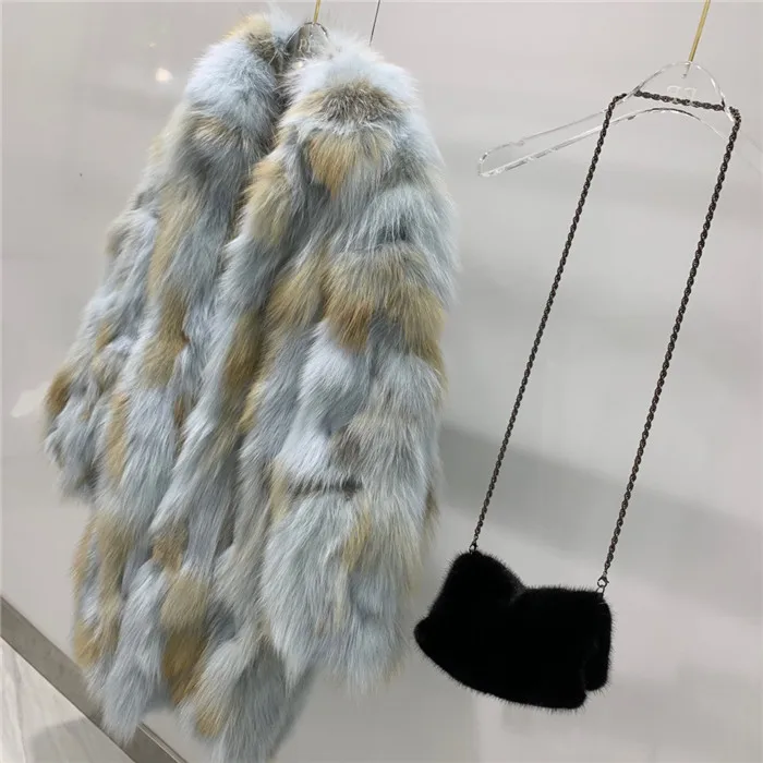 Winterjas dames натуральное меховое пальто из красной лисы зимнее теплое модное женское меховое пальто большого размера
