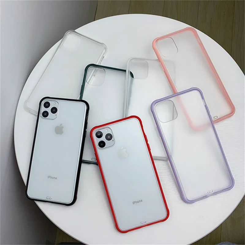 Роскошный Матовый Прозрачный чехол для телефона iPhone 11 Pro Max XR X XS 8 7 6 6S Plus