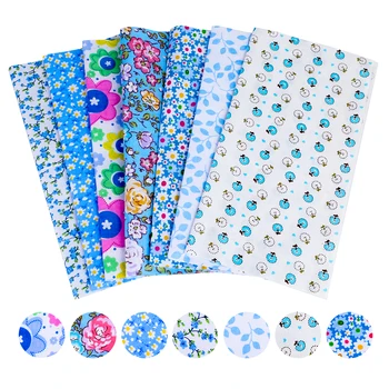 

6/7/8 Pcs/Set 25x25cm Cotton Fabric Printed Cloth Sewing Quilt Fabrics for Patchwork Needlework DIY Sewing Handmade Accessories