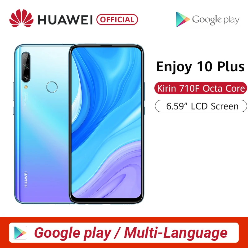 huawei Enjoy 10 Plus смартфон 128G авто всплывающая фронтальная камера 48MP AI камера 6,59 ''мобильный телефон Kirin 710F 4000mAh Скидка 600 руб. /. При заказе от 5500 руб. /Промокод: newyear600 /