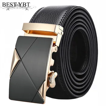 

Best YBT Men Imitation Leather Belt Alloy Automatic Buckle Belt Casual Fashion Business Affairs Youth Students Spot Belts