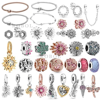 

Original 925 Sterling Silver SPRING 2020 COLLECTION Bracelet Earring Charm with Original Engraved Woman Jewelry Gift