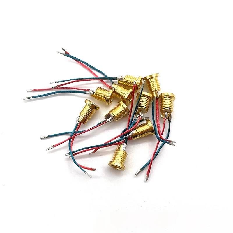 10pcs Mmcx Female Socket With Soldering Wire For Shure Headphones Diy