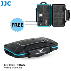 JJC lector de tarjetas USB 3,0, caja de almacenamiento para 7 SD, SDXC, SDHC, 16 MSD, Micro SD, TF 2, Micro SIM 2, Nano SIM