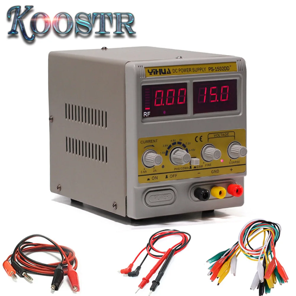 Источник питания для ремонта мобильных телефонов YIHUA 1502DD + 15 в 2 А|power supply 750w|supplies