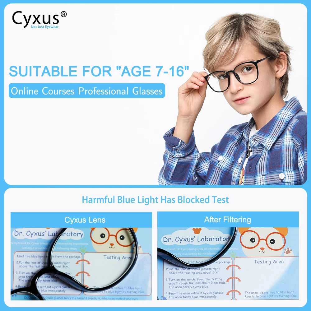 Очки компьютерные Cyxus с блокировкой светильник для детей подростков легкие очки