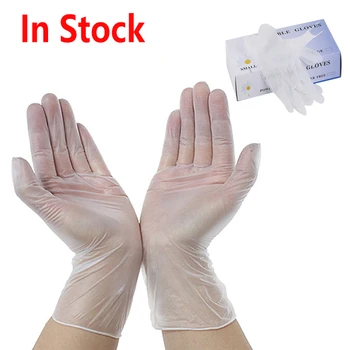 

50/100 PCS Transparent Disposable PVC Gloves Dishwashing/Kitchen/Latex/Rubber/Garden Gloves Universal guanti monouso