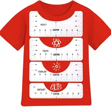 4Pcs/Set T-Shirt Alignment Ruler For Guiding Tshirt Measurement Ruler With Size Chart DIY Drawing Template Craft Tool Drafting