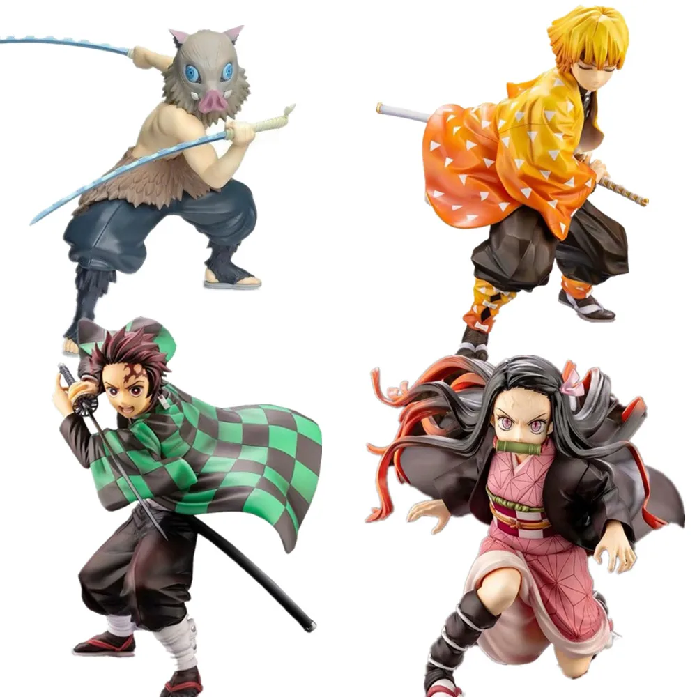 Kimetsu без Yaiba рисунок Nezuko Zenitsu Tanjirou Giyuu ARTFX J 1/8 ПВХ фигуркы игрушки демон убийца аниме