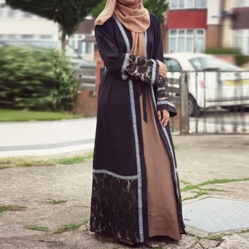 

Kaftan Dubai Abaya Black Kimono Cardigan Turkish Islam Hijab Muslim Dress Clothes Women Caftan Jilbab Robe Musulmane Femme Giyim