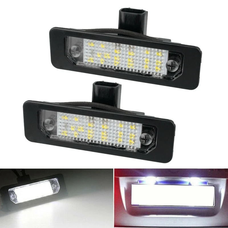 Автомобильный светодиодный светильник 18SMD для номерного знака для Ford Fusion Fiesta Mondeo