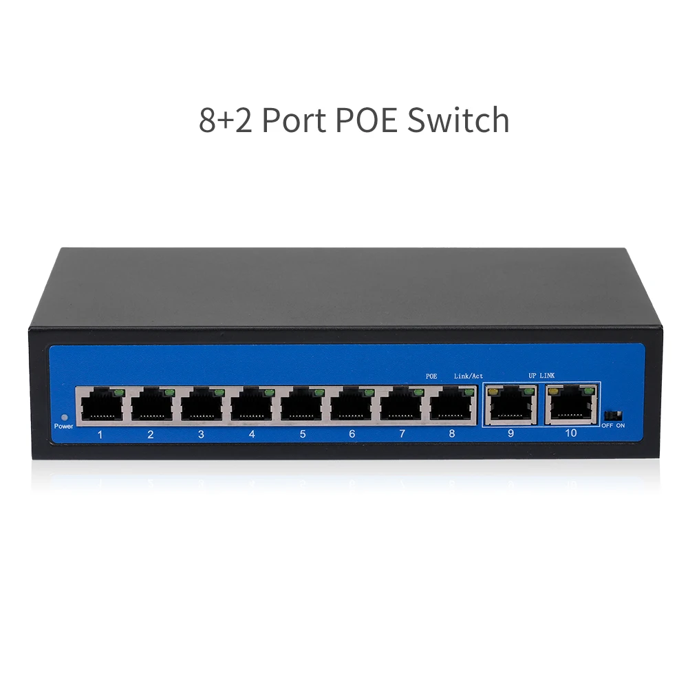 X 8+ 2 POE коммутатор 8 Ethernet порт 2,0 Гбит/с 2 Uplink Ethernet порт для ip-камеры беспроводной
