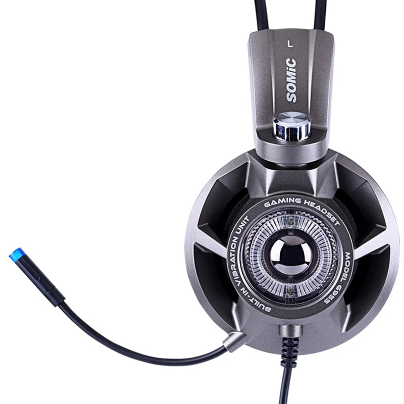 SOMiC G955 Virtual 7 1 Surround USB Игровые наушники гарнитура со светодиодной вставкой