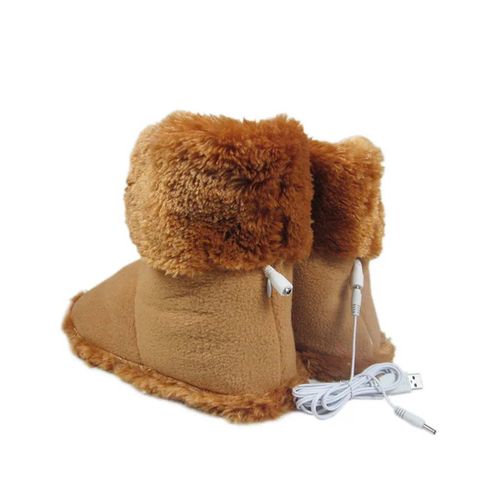 USB Zachte Voetenwarmer; теплые тапочки; мягкая плюшевая домашняя зимняя обувь с подогревом; согревающие тапочки; моющаяся грелка для ног