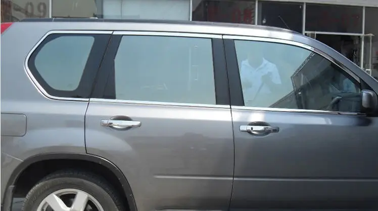 Нержавеющая сталь внешний подоконник крышка планки для nissan x-trail 2008 2009 2010 2011 2012 2013