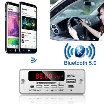 

Radio Module WMA Decoder Durable MP3 Decoder Board Bluetooth Car USB SD FM Speaker Generic for Accessories Player Auto