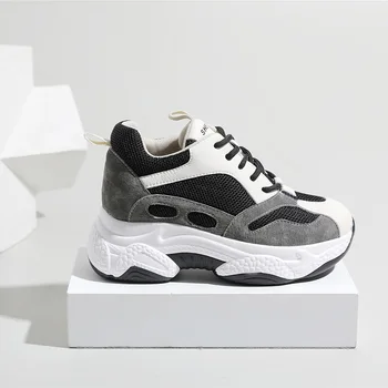 

Women's fashion wild thick bottom panda Clunky Sneaker thick bottom increased casual shoes