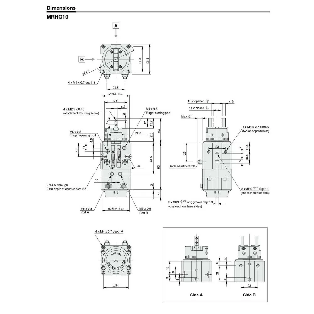 Вращающийся палец цилиндр mrhq10d-90s качающийся воздушный коготь MRHQ16D 20D 25d-180s-n-m9n вращающийся зажимной палец цилиндр