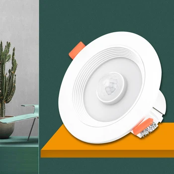 

PIR Induction Motion LED Downlight Wall Light Recessed Ceiling Spotlight 20W 15W 10W 5W Downlight Bathroom Kitchen Interior