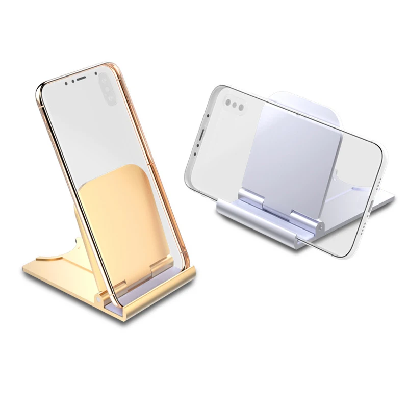 Pemegang Telepon Mini Lipat Plastik Meja Stand Dudukan Ponsel Ponsel Stand Universal untuk IPhone Huawei Xiaomi Aksesoris