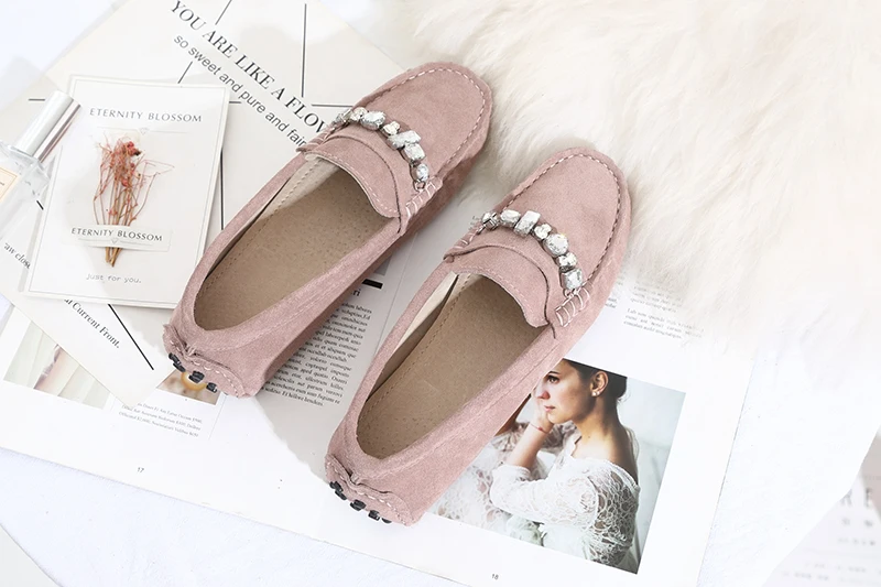 genuine cowhide leather women shoes Female Casual Fashion Flats Spring Autumn driving shoes women leather loafers