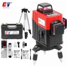Kaitian 3D лазерный уровень 12 линий профессиональная красная линия самонивелирующийся 360 горизонтальный вертикальный крест мощный 3D уровень лазеры линия