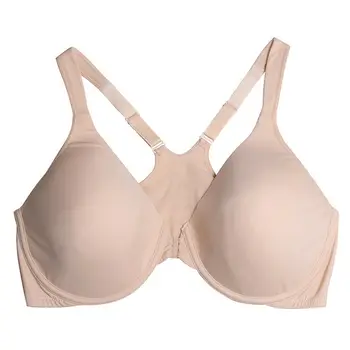 

VgplayWomen Bra Plus Size Unlined Underwire Lingerie Front Closure Plunge Bra For Women Thin Big Cup Underwear