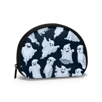 

Women Makeup Bag Halloween White Ghost Cosmetic Organizer bag Pouch For Travel Ladies Pouch