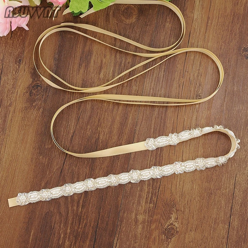 Fashion Crystal Belt Pearl Belt For Girls Dresses Bridal Dress Belts Beads Belt Bridesmaid Sash Belt For Women Lady Party Dress