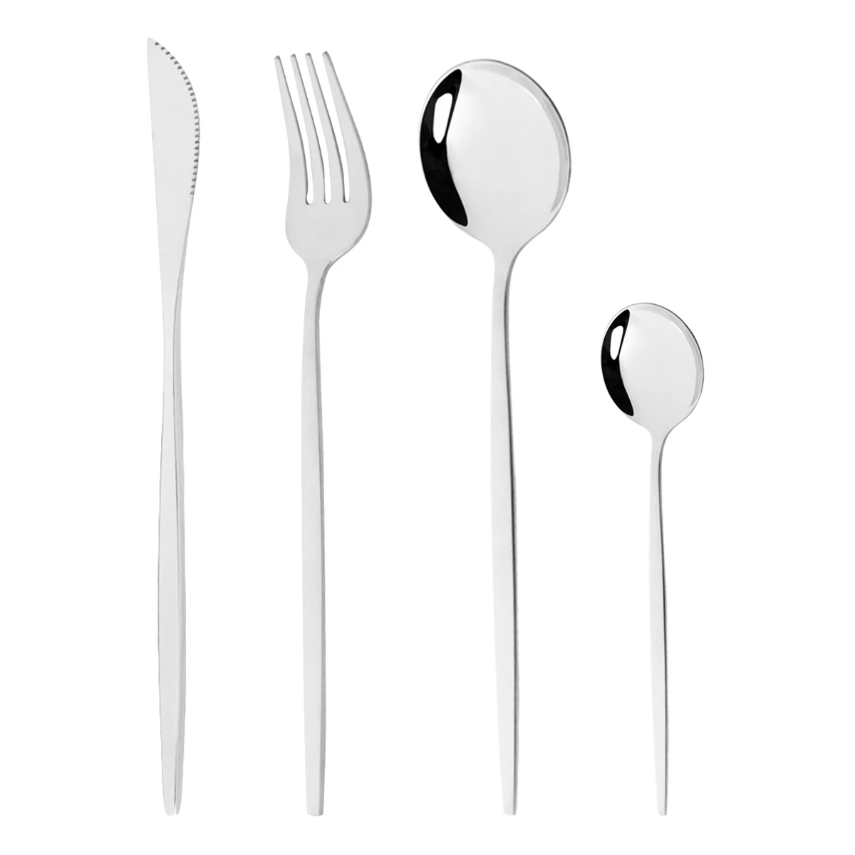4Pcs Silver