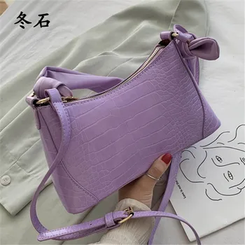 

Retro Alligator Pattern Women Crossbody Bag PU Leather Street Casual Solid Zipper Shoulder Bags 2020 New Fashion Ladies Handbag
