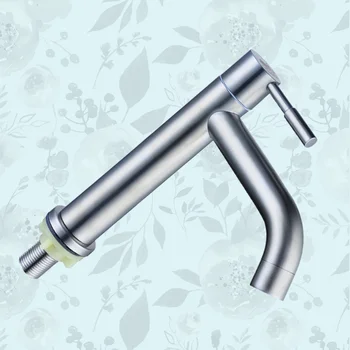 

Stainless Steel Faucet Single Cold Basin Faucet Bathroom Metal Faucet Kitchen Faucet (Style 3)