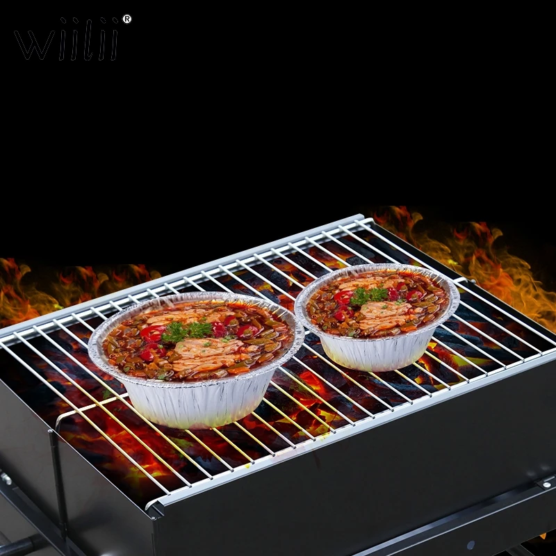 Wiilii 12 шт. круглая алюминиевая фольга для пирога жарки выпечки приготовления пищи