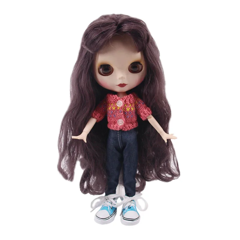 Комплект одежды для куклы Blyth = свитер+ джинсы для куклы Blyth BJD 30 см 1/6 года, рождественские подарки для девочек на день рождения - Цвет: b99