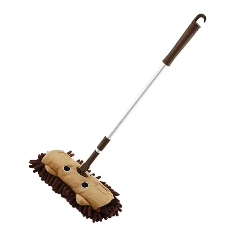 Mini Microfiber Chenille Cartoon Flat Dust Mop for Kids Children Role Play Toy, Detachable, 360 Degree Rotation 