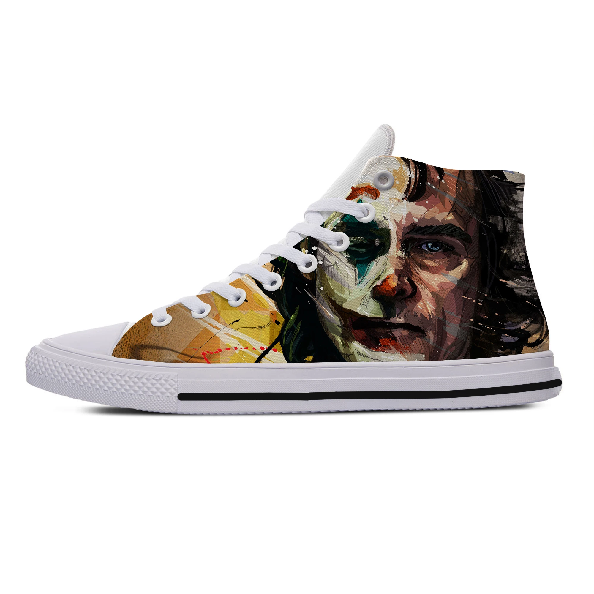 

2019 Hot New 3D Printed Shoes Men Wonan Movie Joker:Origin Star Joaquin Phoenix Lightweight Breathable Comfortable Canvas Shoes