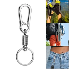 TiOODRE автомобильный брелок для ключей Ретро стиль простой карабин альпинистский крюк кольцо для ключей из нержавеющей стали мужской подарок Автомобильный интерьер